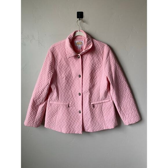 Light Pink Talbots Lined Quilted Jacket- Size Large - Picture 3 of 13